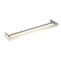 Stainless steel brushed nickel 800mm double towel rail