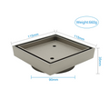 Brass brushed nickel square tile insert with 90mm outlet