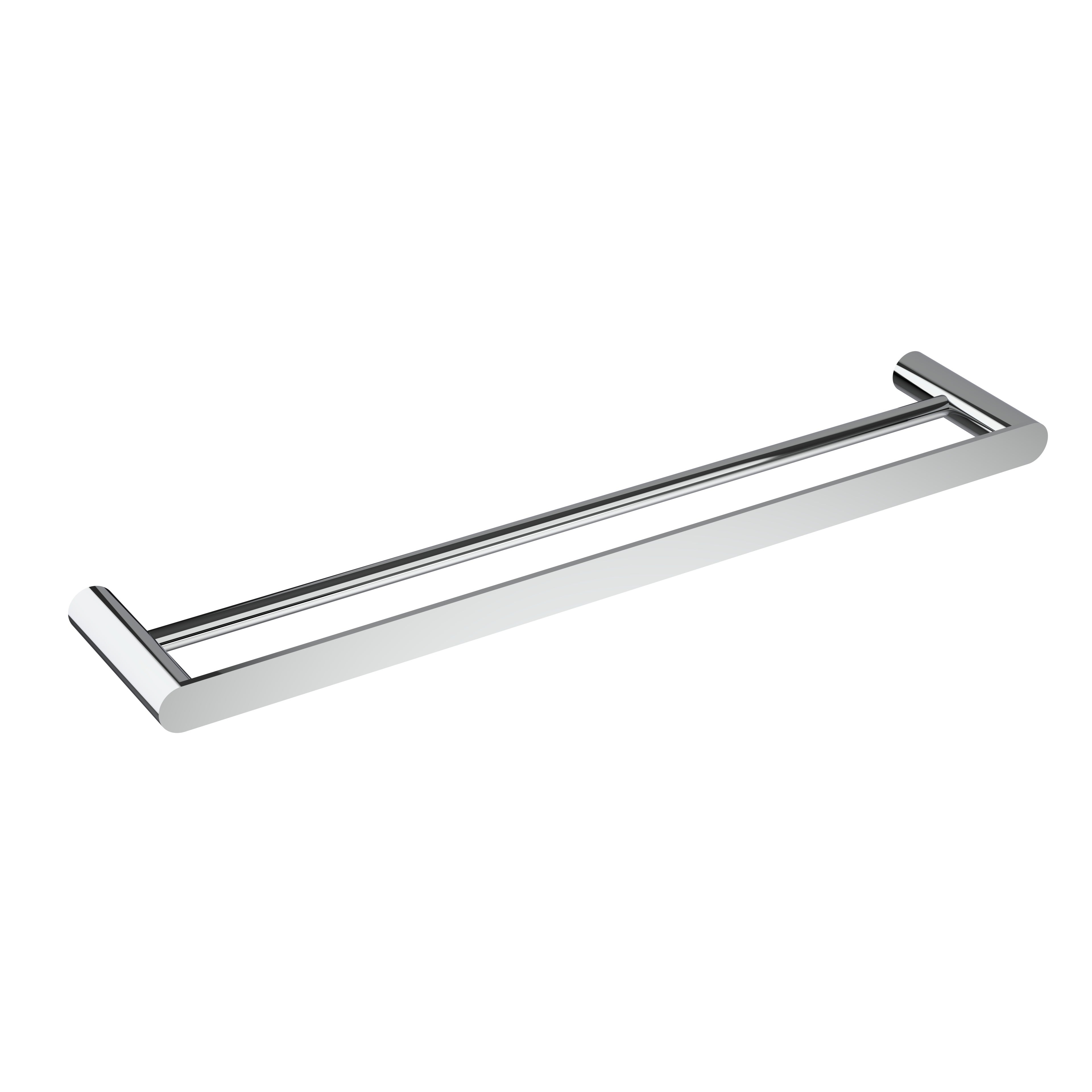 Stainless steel chrome 800mm double towel rail